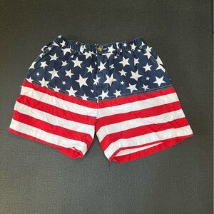 Chubbies ‘Mericas USA American Flag Design Cotton Casual Shorts Small
